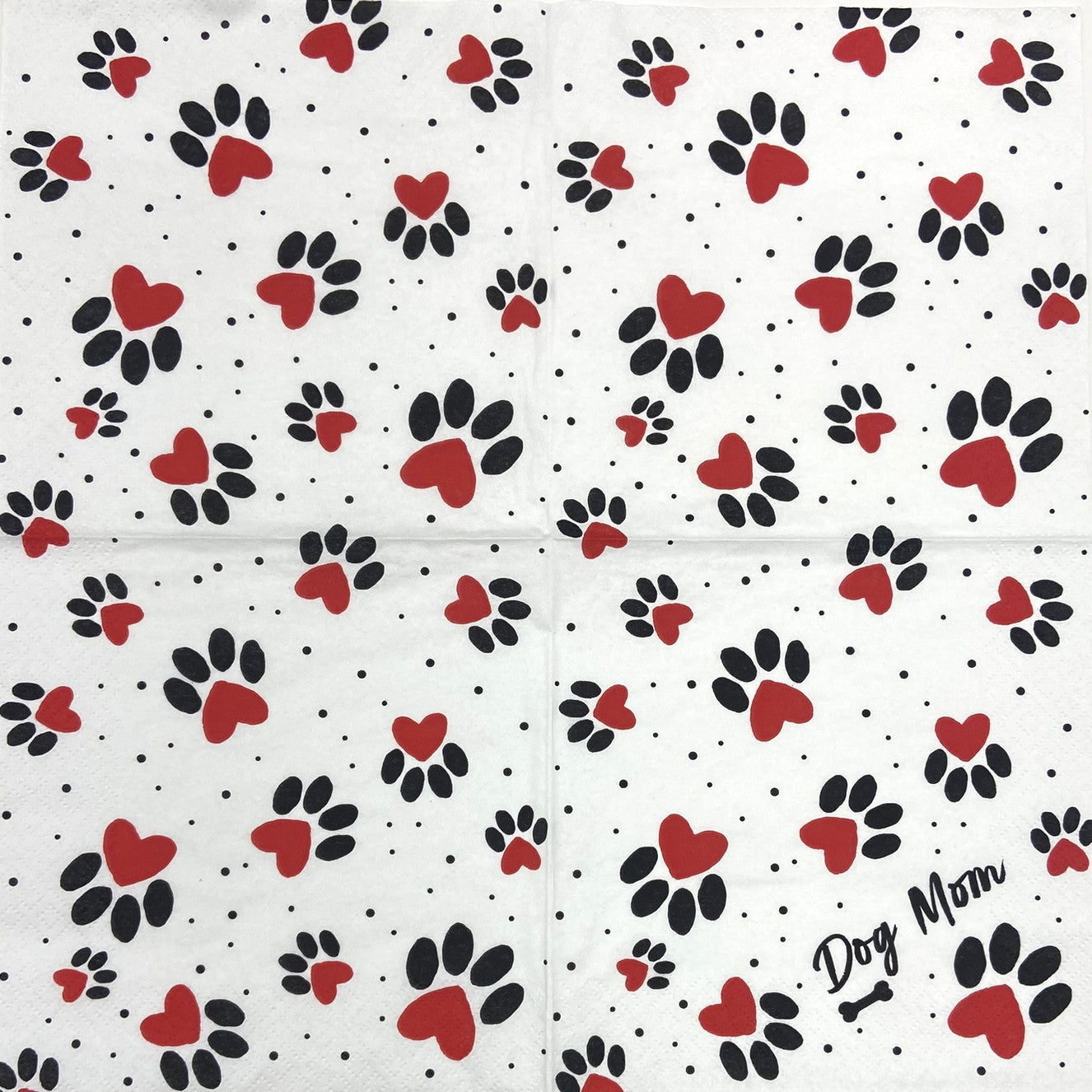 Decoupage Napkins 6.5" (2pcs)- Dog Mom