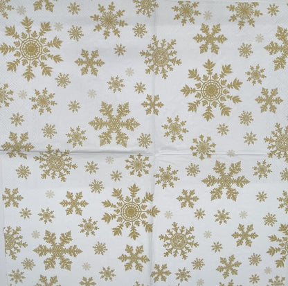 Decoupage Napkins 6.5" (2pcs)- Falling Snowflakes