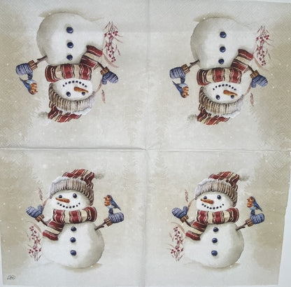 Decoupage Napkins 6.5" (2pcs)- Oscar the Snowman