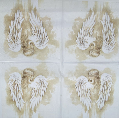 Decoupage Napkins, Lunch 6.5"  (2pcs)- Romantic Angel