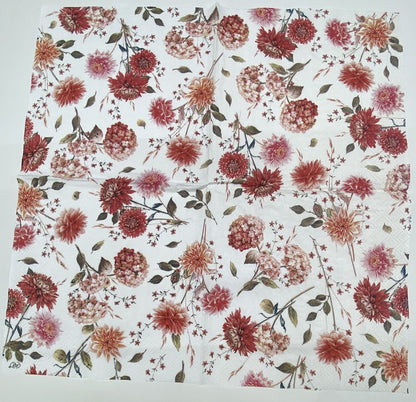 Decoupage Napkins 6.5" (2pcs)- Autumn Bouquet Allover