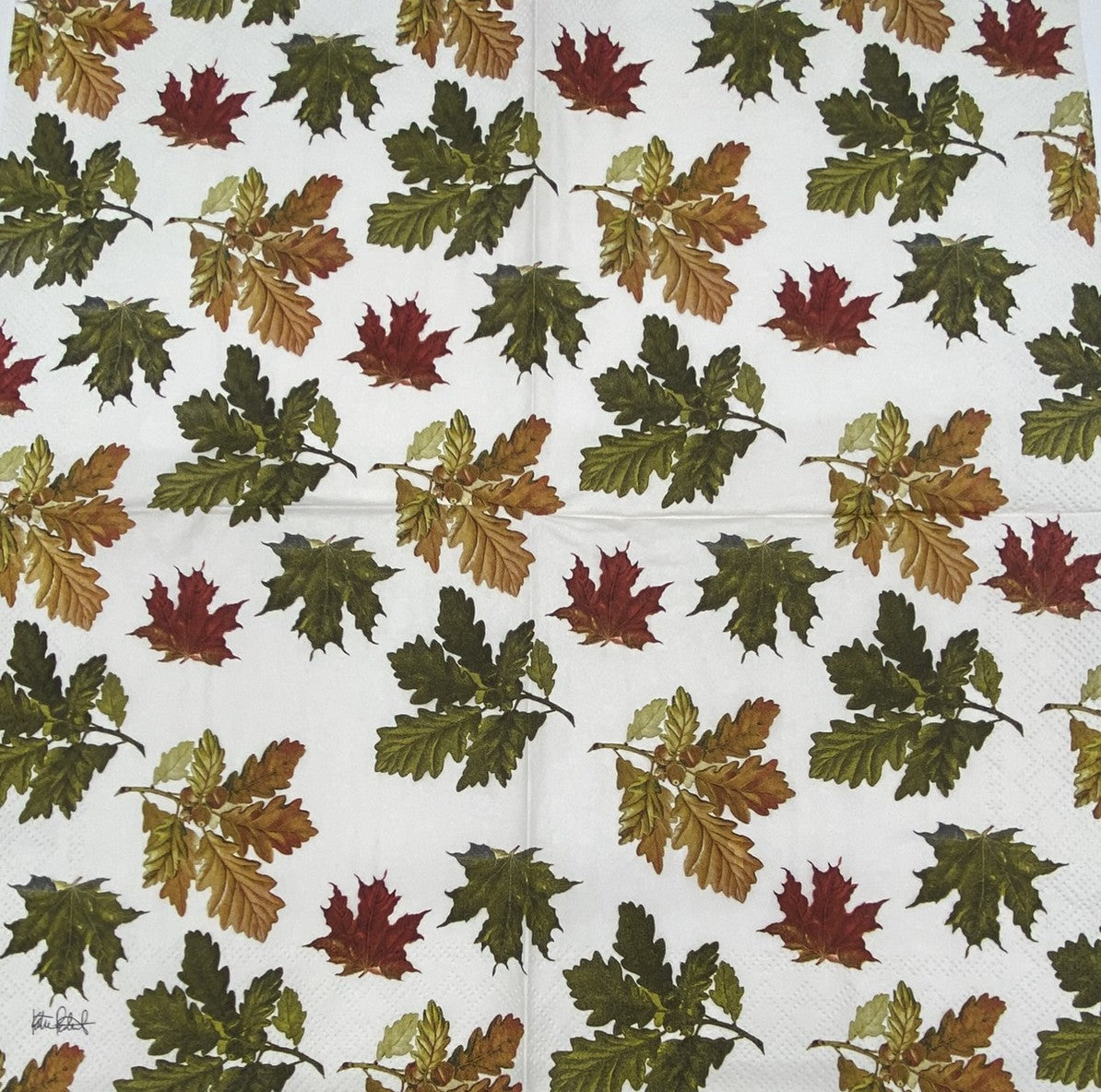 Decoupage Napkins 6.5" (2pcs)- Earthtone Leaves