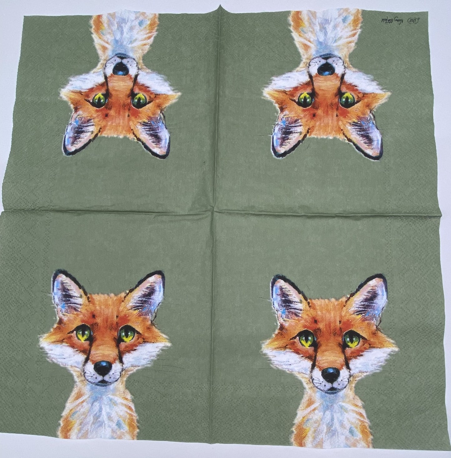 Decoupage Napkins 6.5" (2pcs)- Fox Rocco