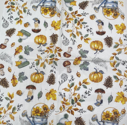 Decoupage Napkins 6.5" (2pcs)- Autumn Elements
