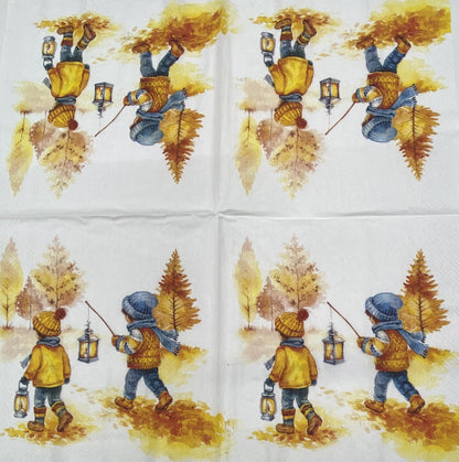 Decoupage Napkins 6.5" (2pcs)- Autumn Walk