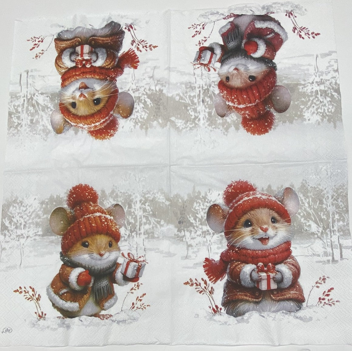 Servilletas para decoupage, almuerzo de 6,5" (2 piezas) - Tractor festivo