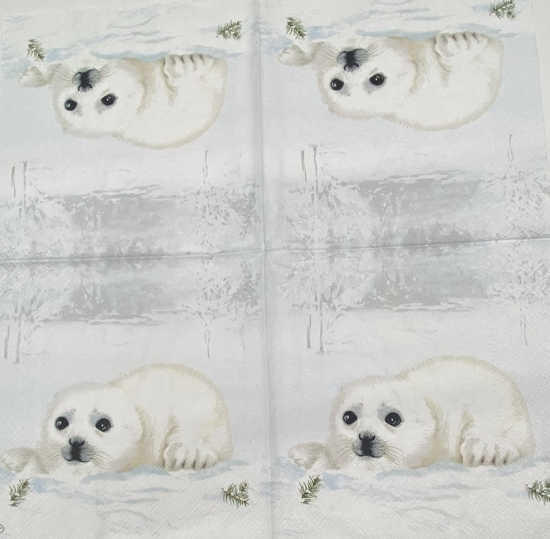 Decoupage Napkins, Lunch 6.5"  (2pcs)- Seal