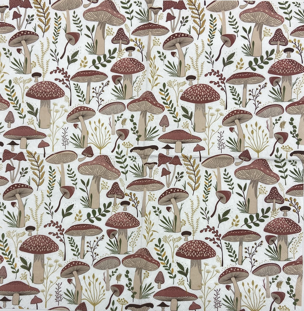 Decoupage Napkins 6.5" (2pcs)- Toadstool Forest