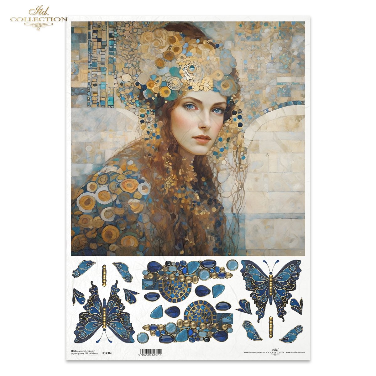 ITD Collection A3 Rice Paper - Inspired by Klimt R1236L
