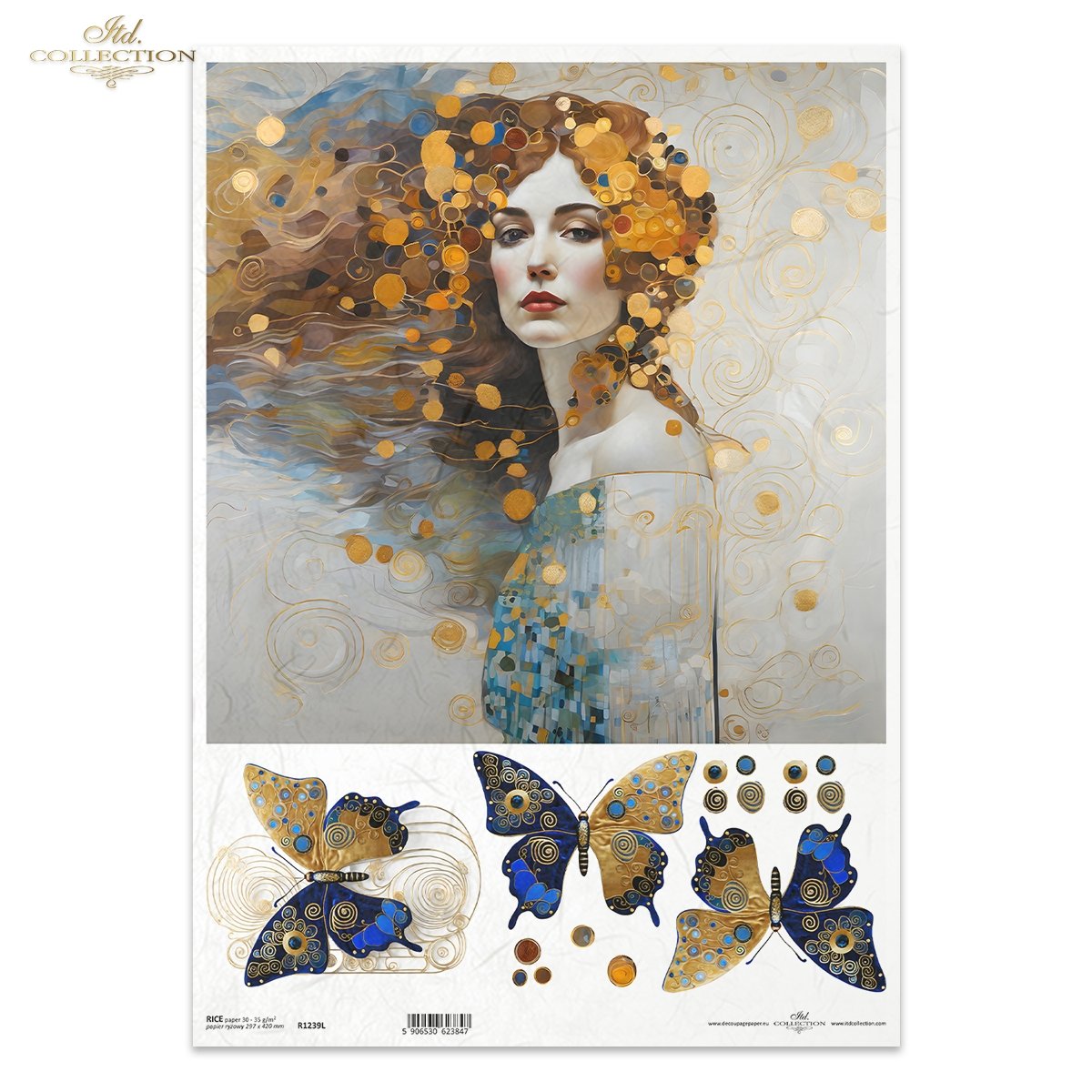 ITD Collection A3 Rice Paper - Inspired by Klimt R1239L