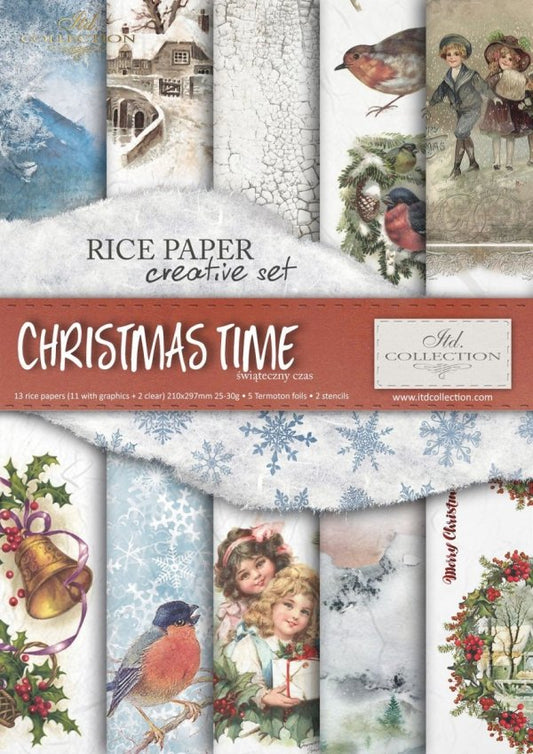 ITD Collection A4 Rice Paper Creative Set - Christmas Time