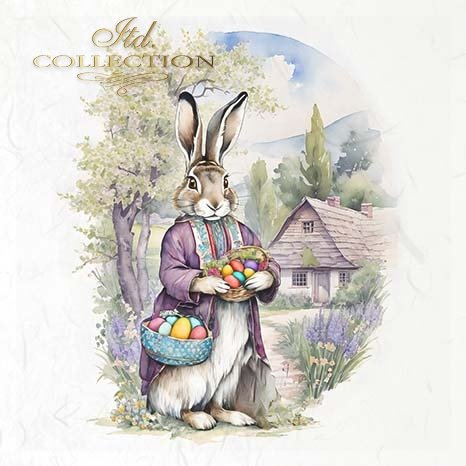 ITD Mini Collection Rice Paper Set - Easter Bunny IIII