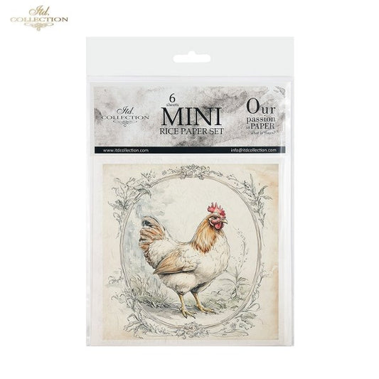 ITD Mini Collection Rice Paper Set - Hens