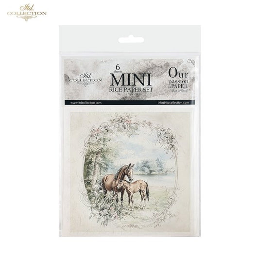 ITD Mini Collection Rice Paper Set - Horses and Cows