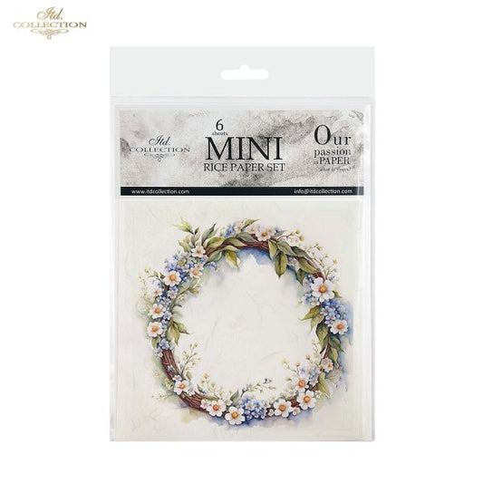 ITD Mini Collection Rice Paper Set - Spring Wreaths II