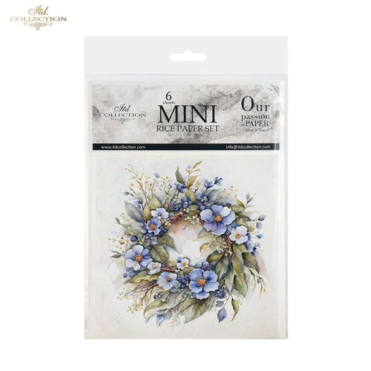 ITD Mini Collection Rice Paper Set - Spring Wreaths III