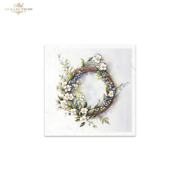 ITD Mini Collection Rice Paper Set - Spring Wreaths III