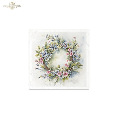 ITD Mini Collection Rice Paper Set - Spring Wreaths III