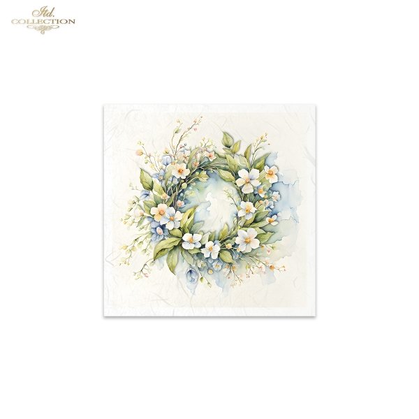 ITD Mini Collection Rice Paper Set - Spring Wreaths III