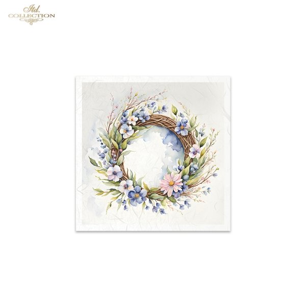 ITD Mini Collection Rice Paper Set - Spring Wreaths III