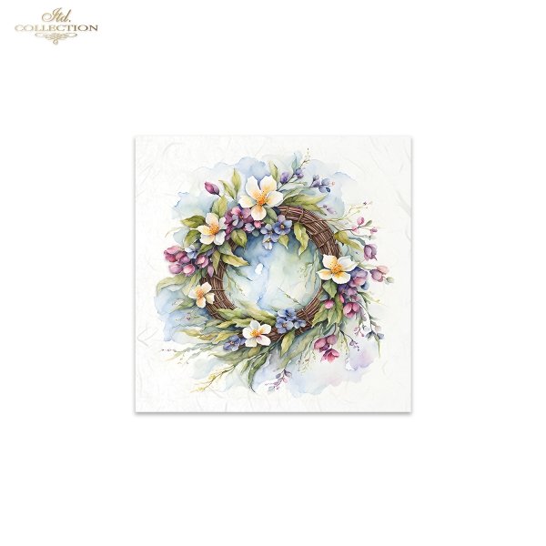 ITD Mini Collection Rice Paper Set - Spring Wreaths IIII