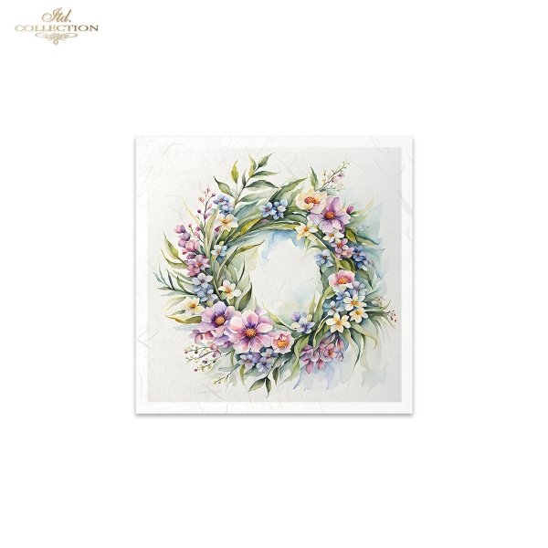 ITD Mini Collection Rice Paper Set - Spring Wreaths IIII