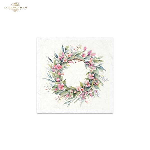 ITD Mini Collection Rice Paper Set - Spring Wreaths IIII
