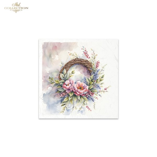 ITD Mini Collection Rice Paper Set - Spring Wreaths IIII