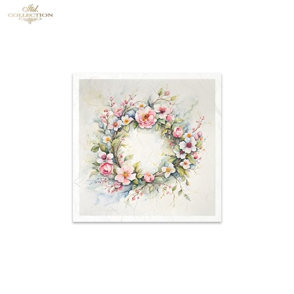 ITD Mini Collection Rice Paper Set - Spring Wreaths IIII