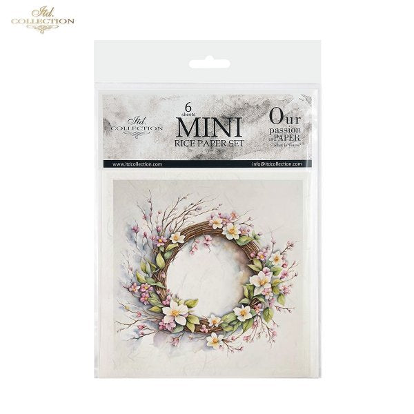 ITD Mini Collection Rice Paper Set - Spring Wreaths V