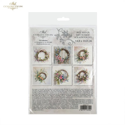 ITD Mini Collection Rice Paper Set - Spring Wreaths V