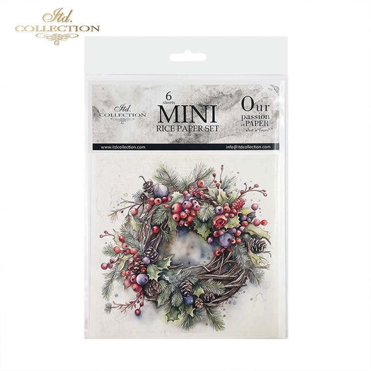 ITD Mini Collection Rice Paper Set - Winter Wreaths