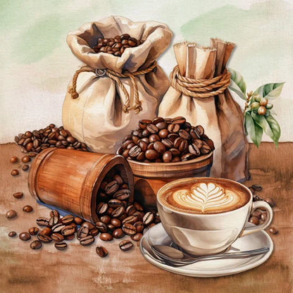 Decoupage Napkins 6.5" (2pcs)- Enjoy Your Coffee Break