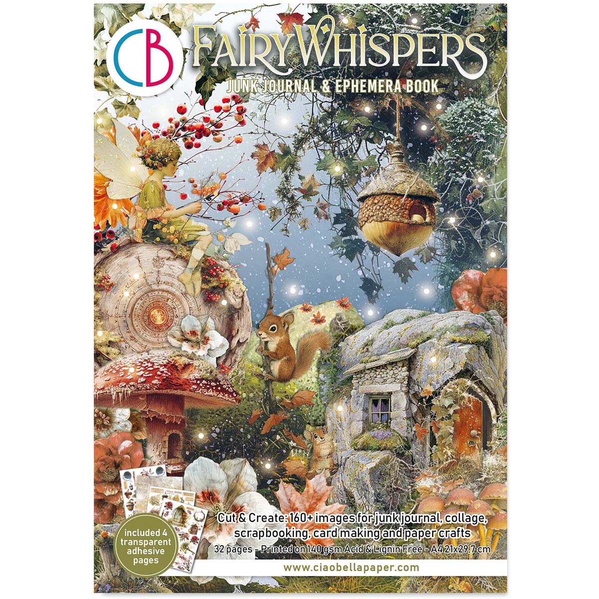 Junk Journal & Ephemera Book A4 32/Pkg - Fairy Whispers