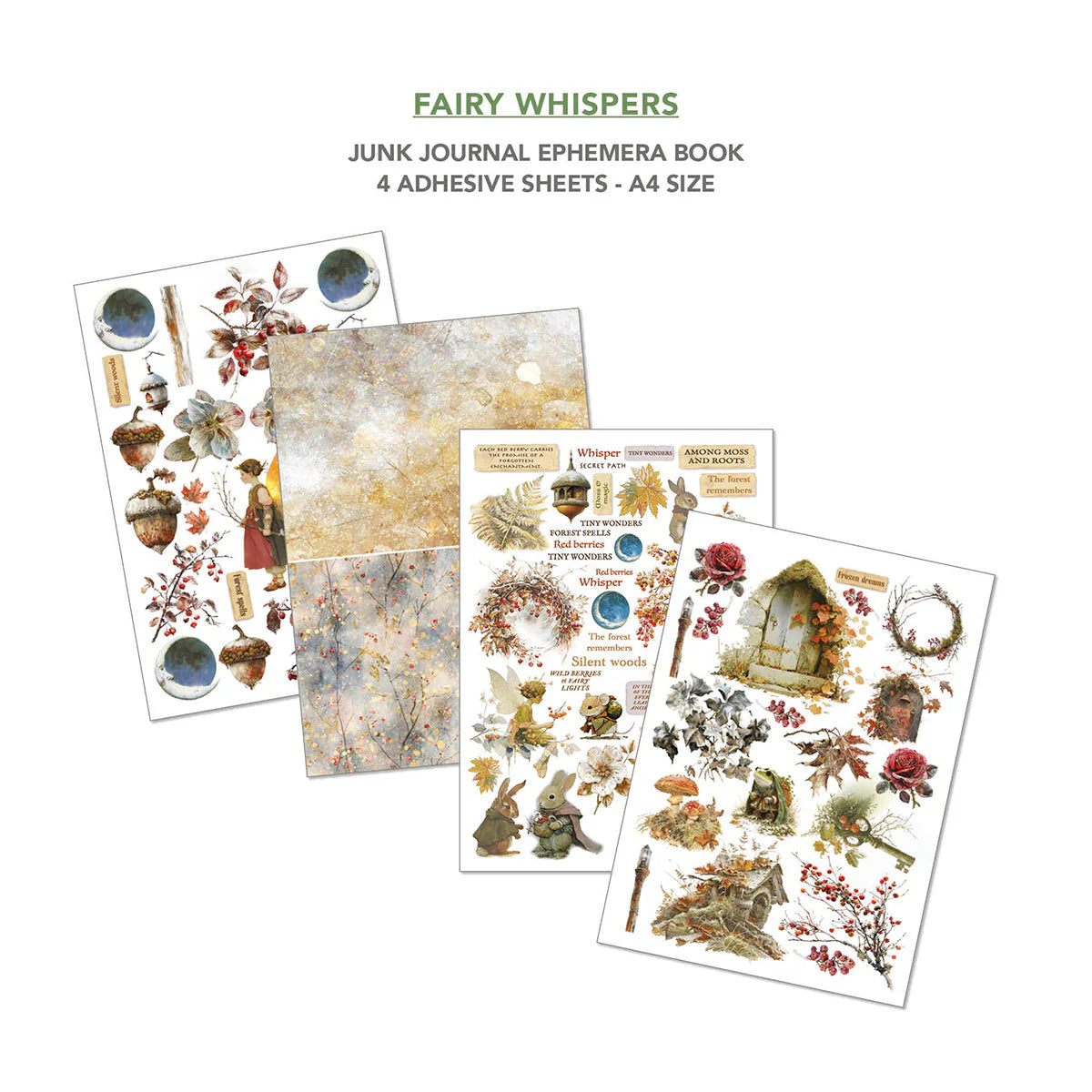 Junk Journal & Ephemera Book A4 32/Pkg - Fairy Whispers