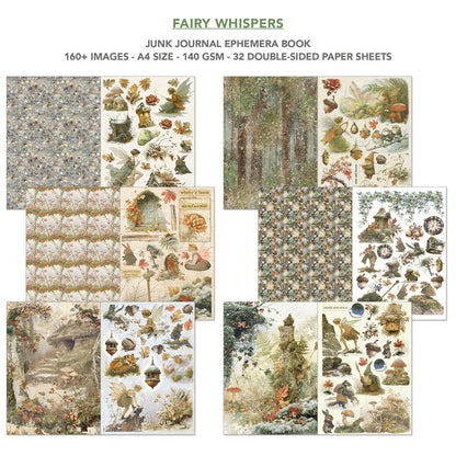 Junk Journal & Ephemera Book A4 32/Pkg - Fairy Whispers