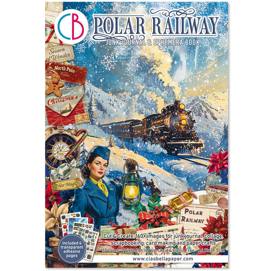 Junk Journal & Ephemera Book A4 32/Pkg - Polar Railway