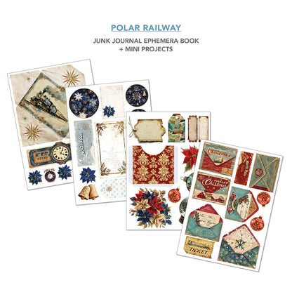 Junk Journal & Ephemera Book A4 32/Pkg - Polar Railway