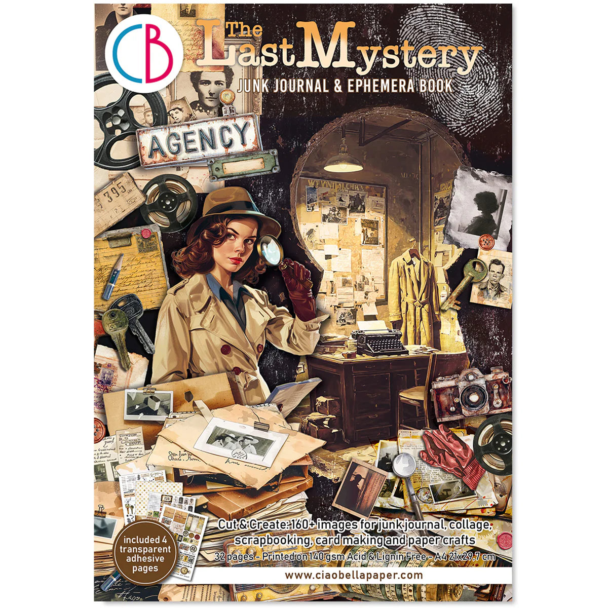 Junk Journal & Ephemera Book A4 32/Pkg - The Last Mystery
