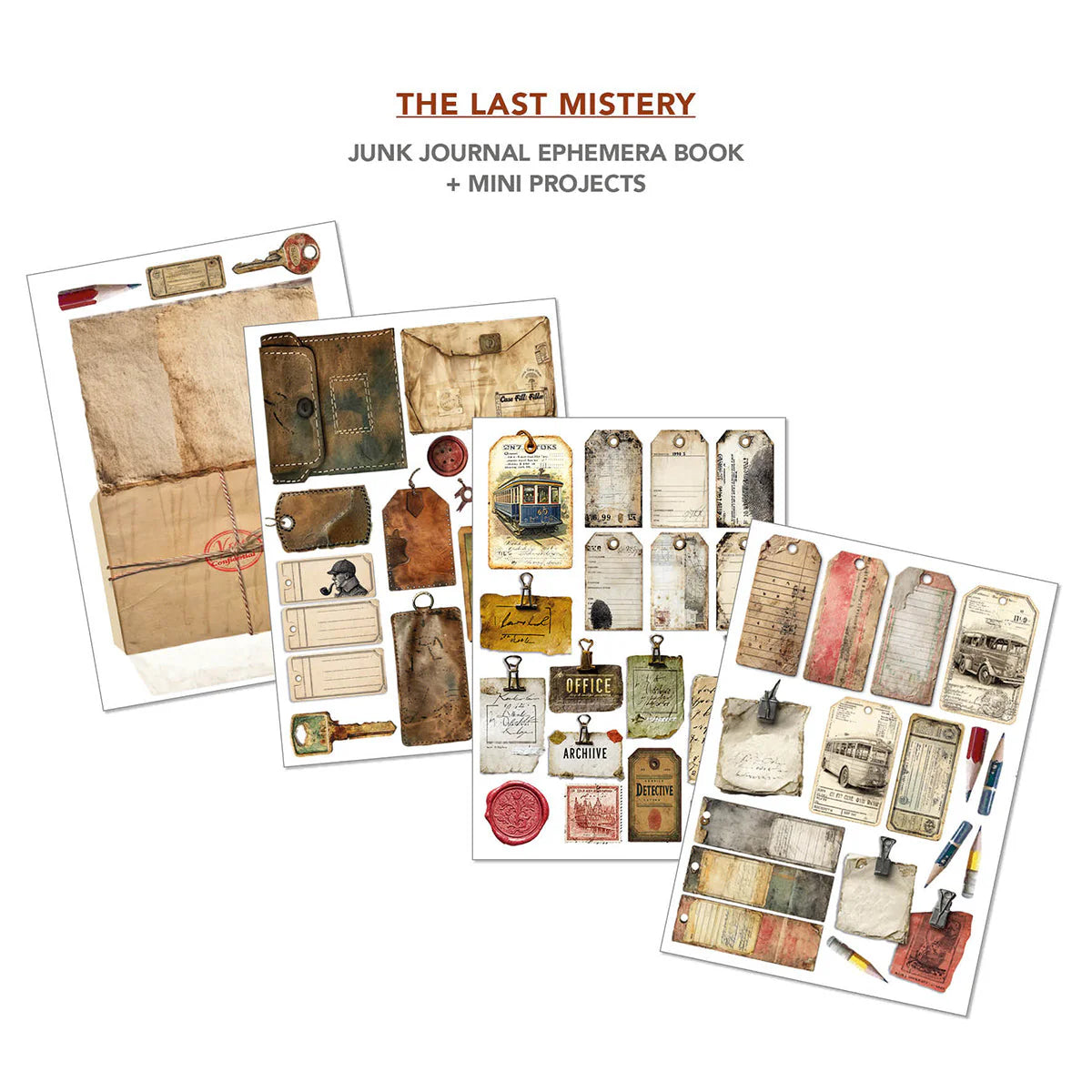 Junk Journal & Ephemera Book A4 32/Pkg - The Last Mystery