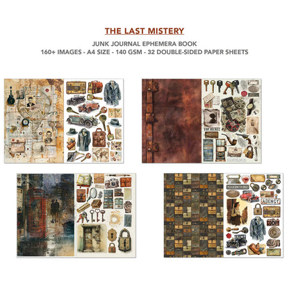 Junk Journal & Ephemera Book A4 32/Pkg - The Last Mystery