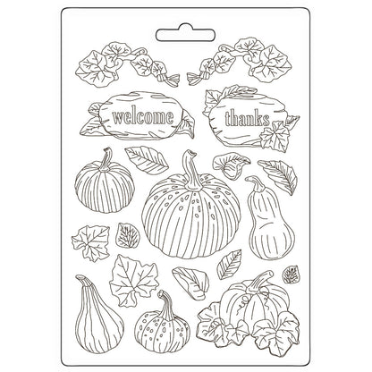 Stamperia Soft Mould A4 - Golden Harmony, Pumpkins