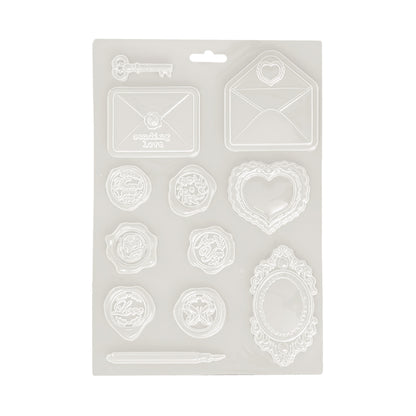 Stamperia Soft Mould A5 - Shabby Rose, Letters and Seals