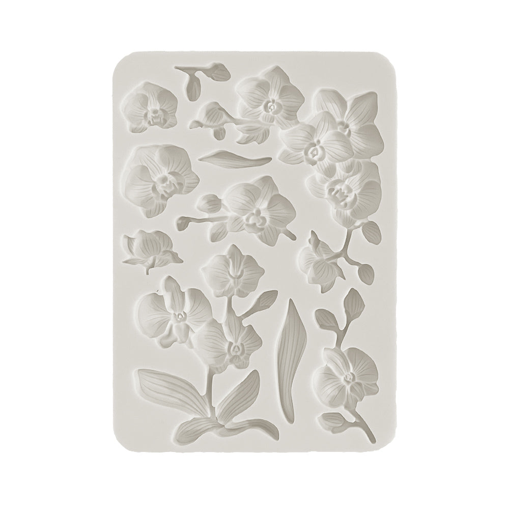 Stamperia Silicon Mould A5 - Orchids and Cats, Orchids