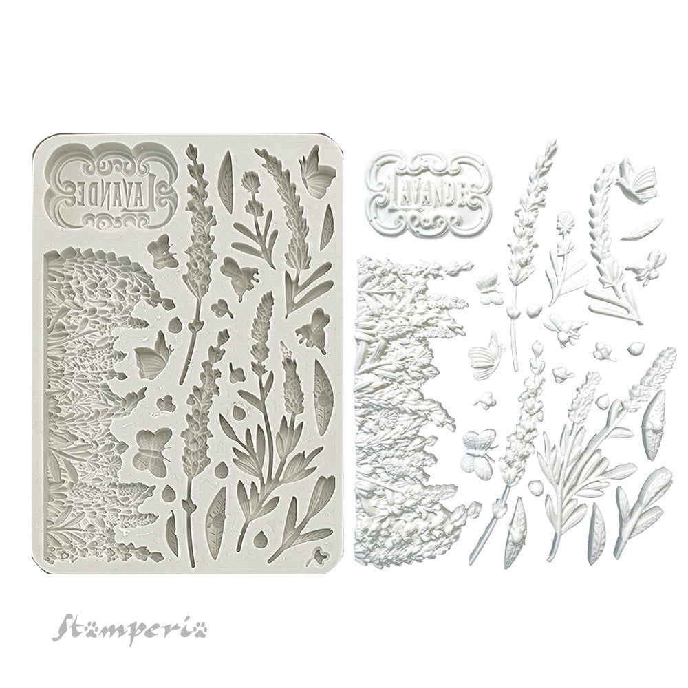 Stamperia Silicon Mould A5 - Lavender Elements