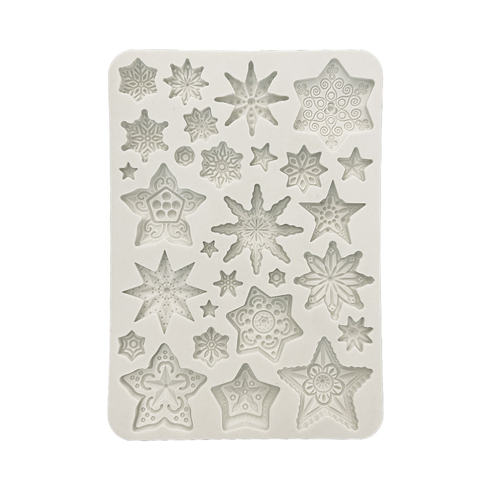 Stamperia Silicon Mould A5 - Gear Up For Christmas, Stars