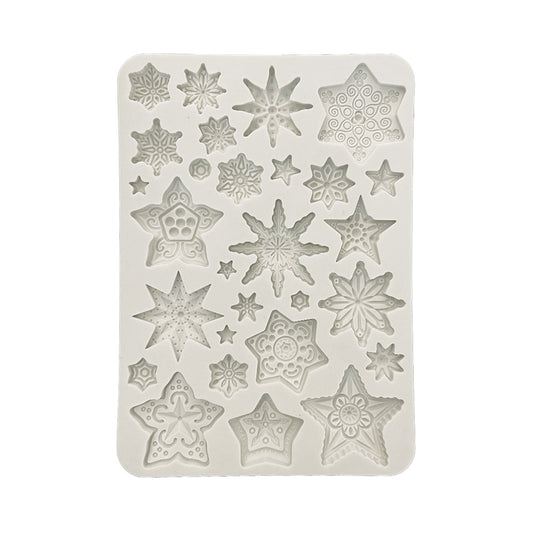 Stamperia Silicon Mould A5 - Gear Up For Christmas, Stars