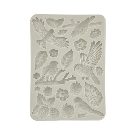 Stamperia Silicon Mould A5 - Forest, Birds