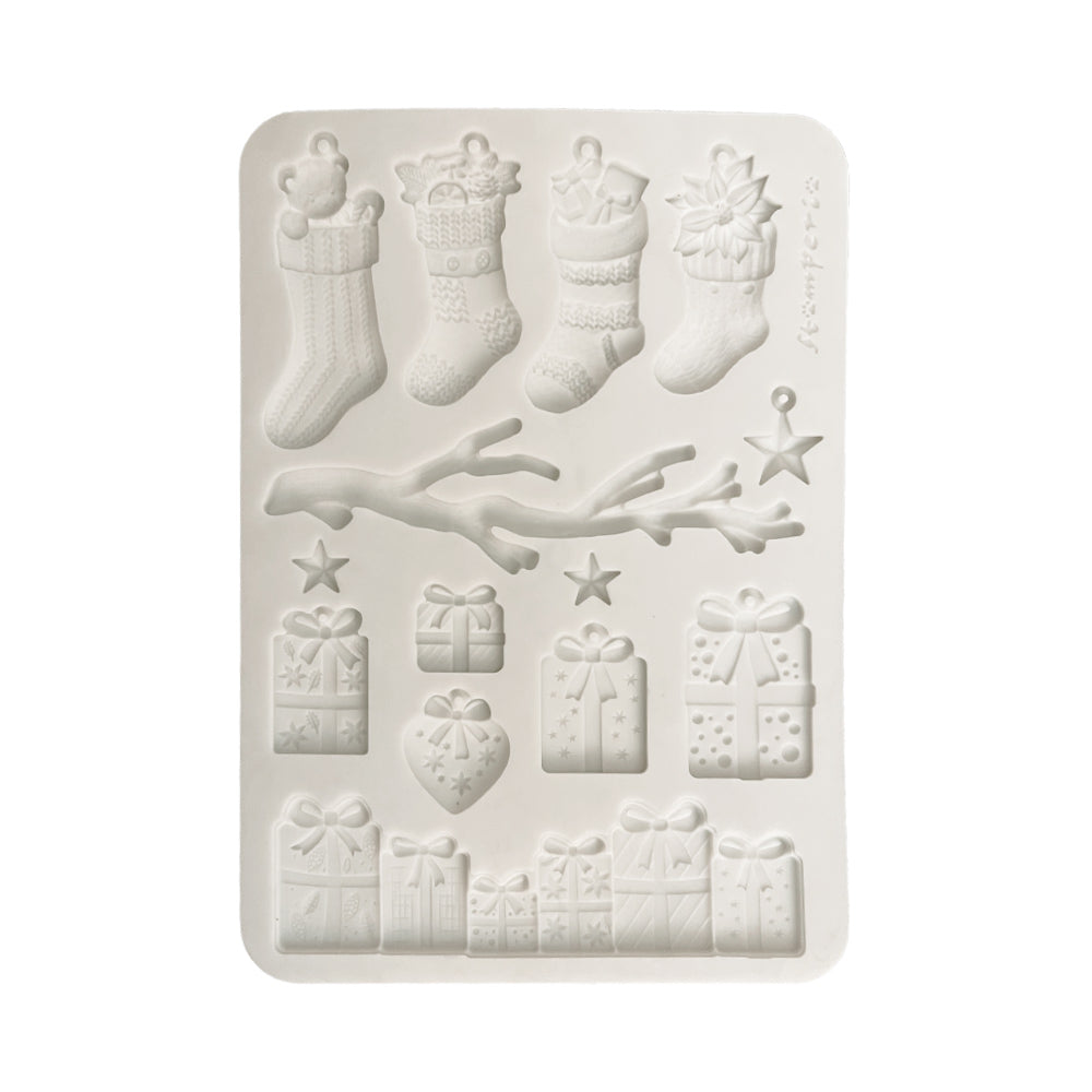 Stamperia Silicon Mould A5 - Christmas Socks and Presents