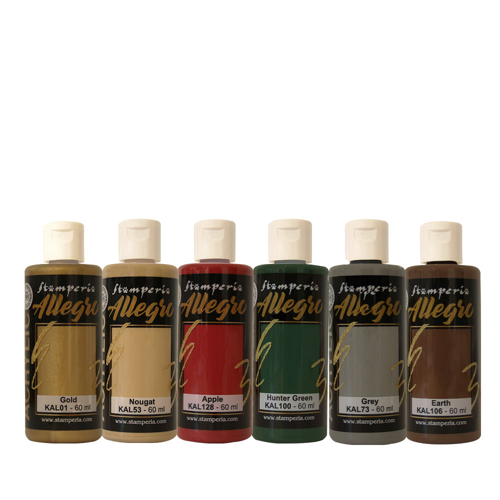 Stamperia Allegro Paints - Set of 6 - Gear Up For Christmas